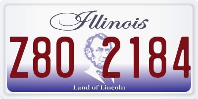 IL license plate Z802184
