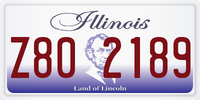 IL license plate Z802189