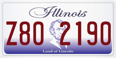 IL license plate Z802190
