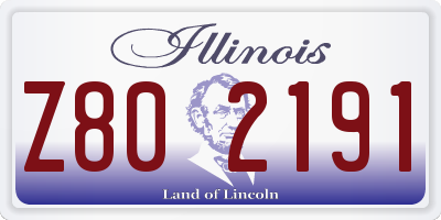 IL license plate Z802191