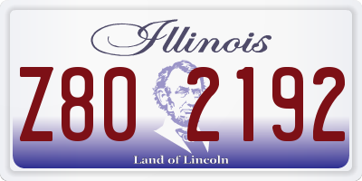 IL license plate Z802192