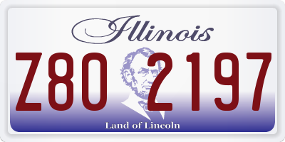 IL license plate Z802197