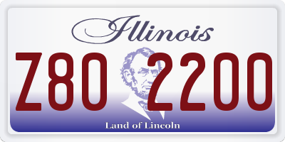 IL license plate Z802200