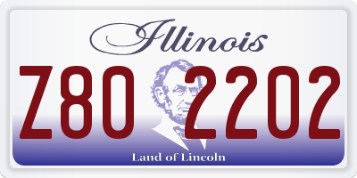 IL license plate Z802202