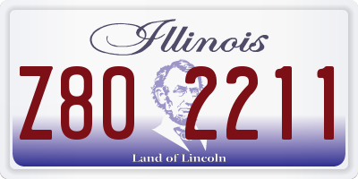 IL license plate Z802211