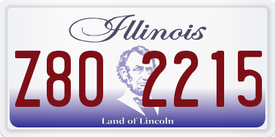 IL license plate Z802215