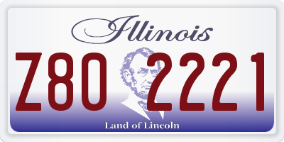 IL license plate Z802221