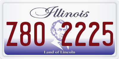 IL license plate Z802225