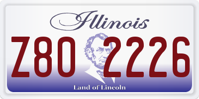 IL license plate Z802226