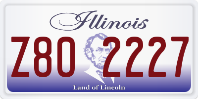 IL license plate Z802227