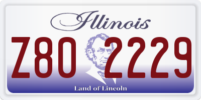 IL license plate Z802229