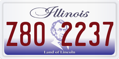 IL license plate Z802237