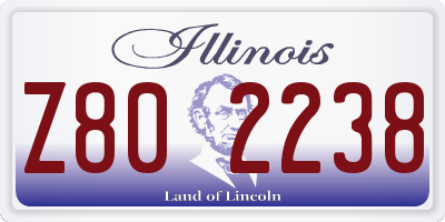 IL license plate Z802238