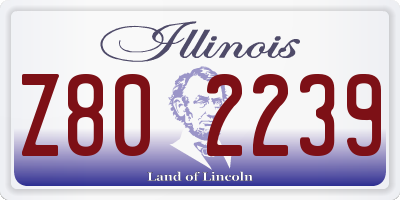 IL license plate Z802239