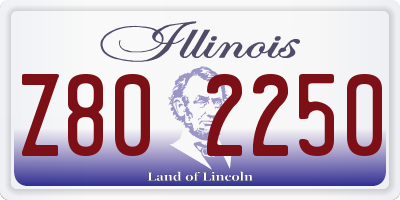 IL license plate Z802250