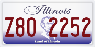 IL license plate Z802252