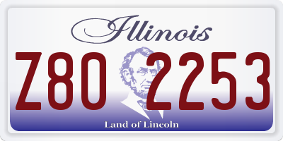 IL license plate Z802253