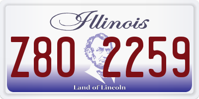 IL license plate Z802259