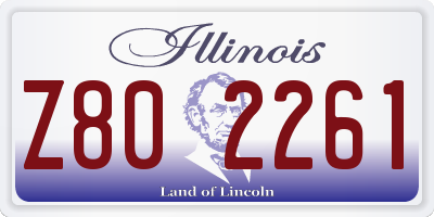 IL license plate Z802261