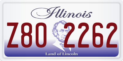 IL license plate Z802262