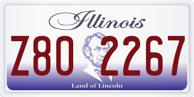 IL license plate Z802267