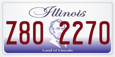 IL license plate Z802270