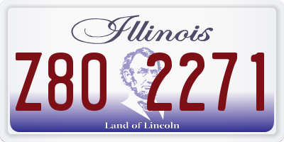 IL license plate Z802271