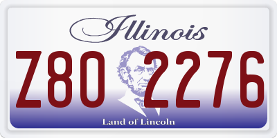 IL license plate Z802276