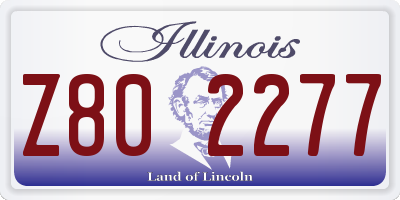 IL license plate Z802277