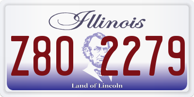 IL license plate Z802279