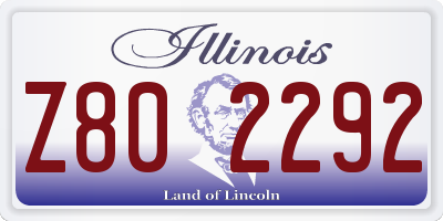 IL license plate Z802292