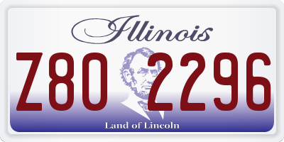 IL license plate Z802296