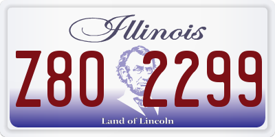 IL license plate Z802299