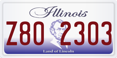 IL license plate Z802303