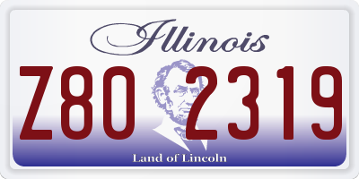 IL license plate Z802319