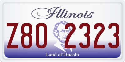 IL license plate Z802323