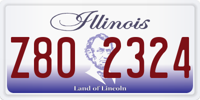 IL license plate Z802324