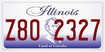 IL license plate Z802327