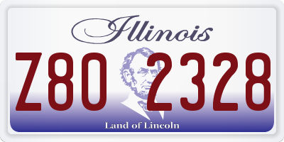 IL license plate Z802328