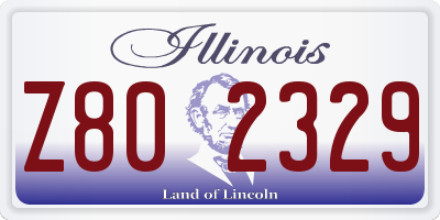 IL license plate Z802329