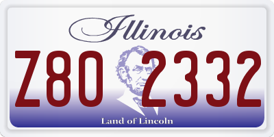 IL license plate Z802332