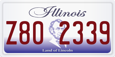 IL license plate Z802339