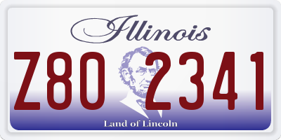 IL license plate Z802341