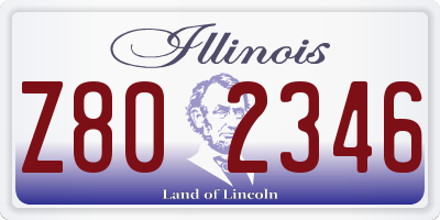 IL license plate Z802346