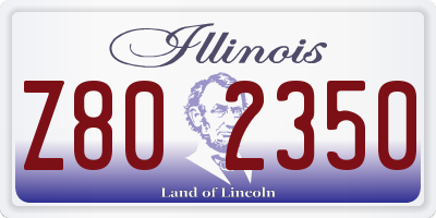 IL license plate Z802350