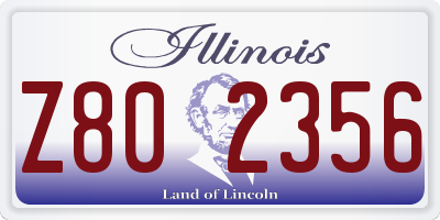 IL license plate Z802356