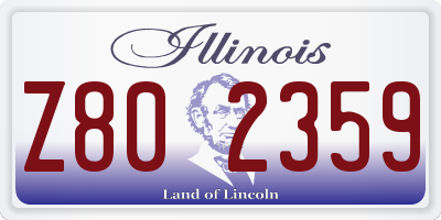 IL license plate Z802359