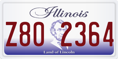 IL license plate Z802364