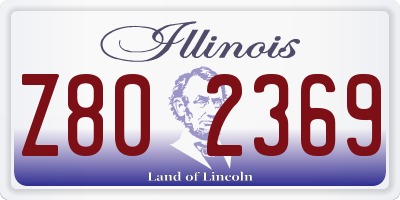 IL license plate Z802369