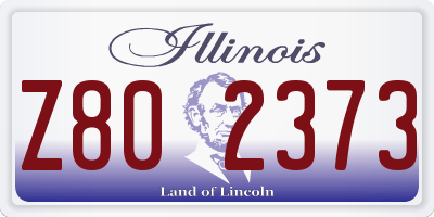 IL license plate Z802373